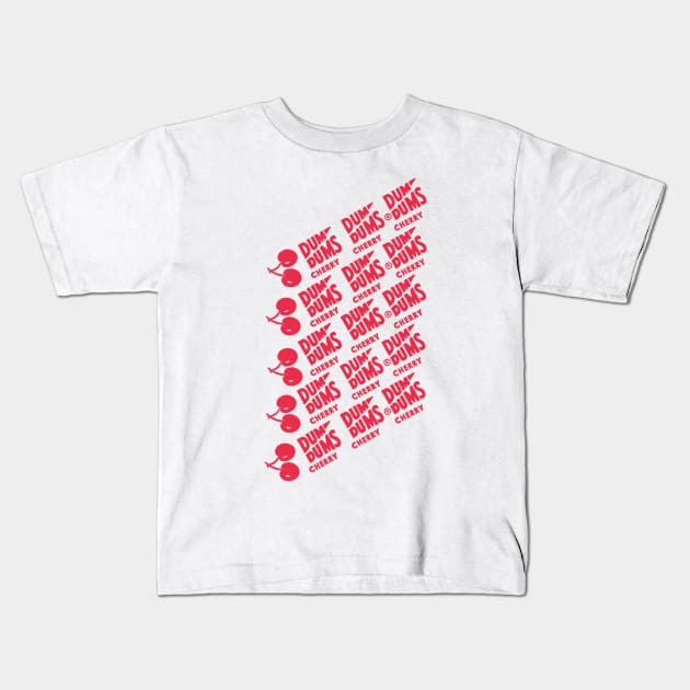 Cherry Dum Dums ∆ Halftone Retro Design Kids T-Shirt by CultOfRomance